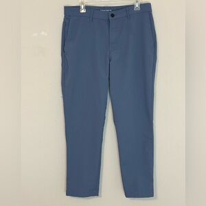 Banana Republic China Blue Flat Front, Slim Fit Wicking Performance Pant- 34x30